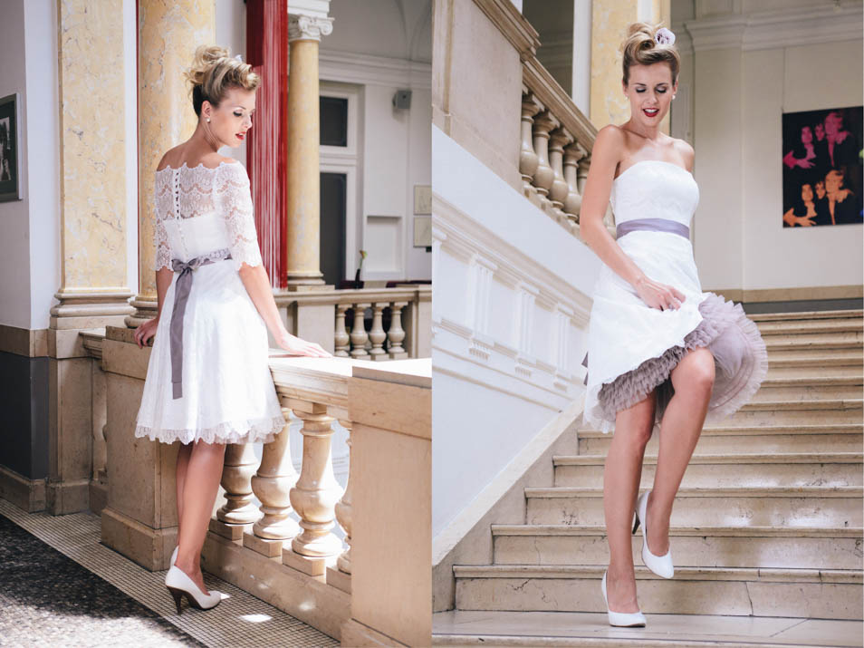 kurze Brautkleider 50er Jahre Petticoat
