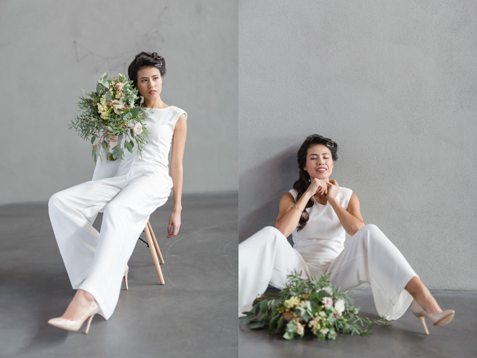 moderne Hochzeit minimalistisch Brautkleid Marlene