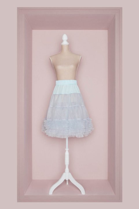 Petticoat Brautkleid hellblau