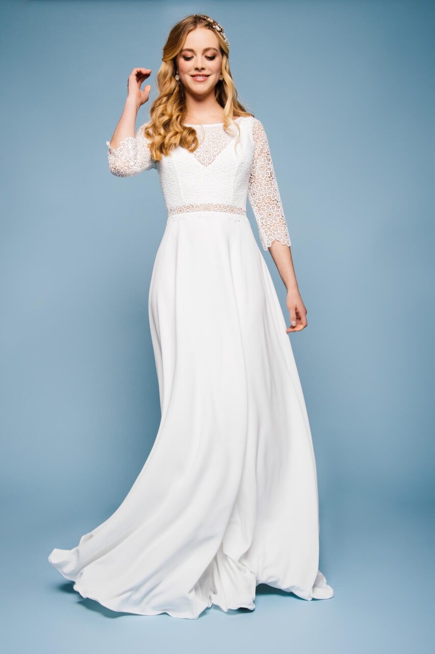Brautkleid mit Ärmeln: lang, 3/4, Puff oder transparent