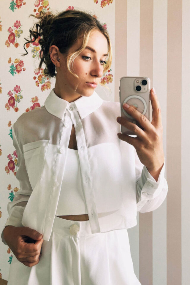 Brautbluse aus Organza