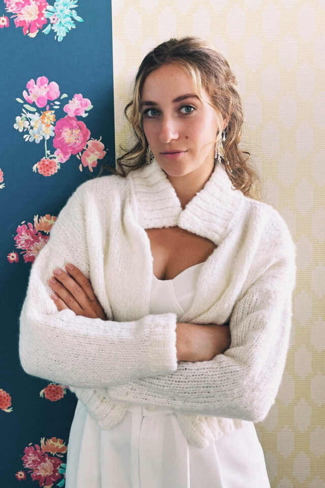 Alpaka Strick Brautjacke