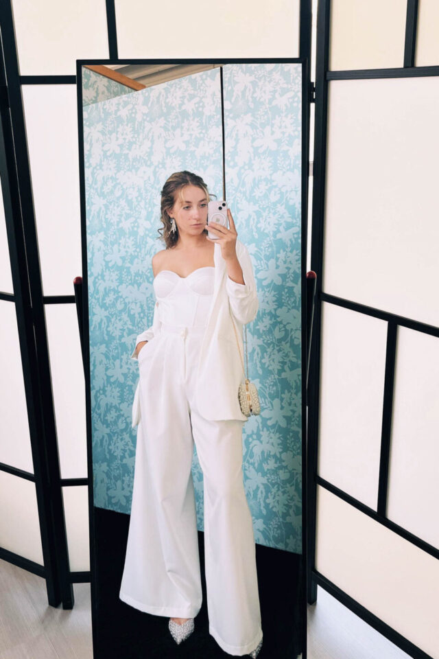 Brautanzug mit Corsage