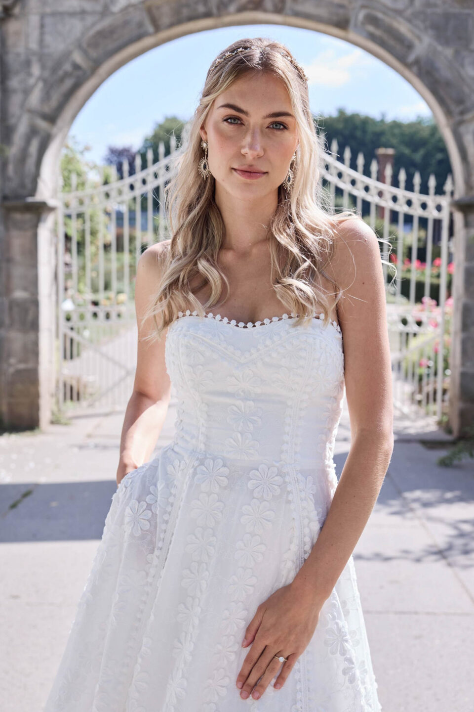 Blüten Brautkleid Hippie Style